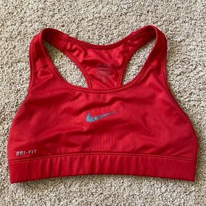 Red Nike Dri-Fit Sports Bra